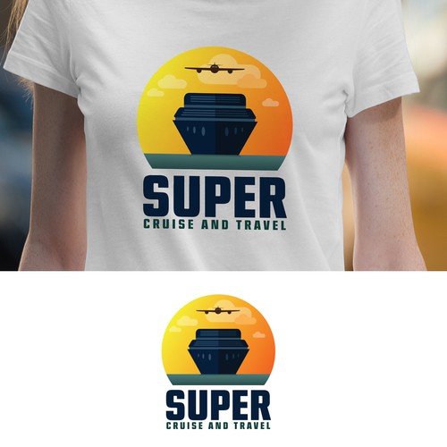 Tourism brand with the title 'Travel company logo design'