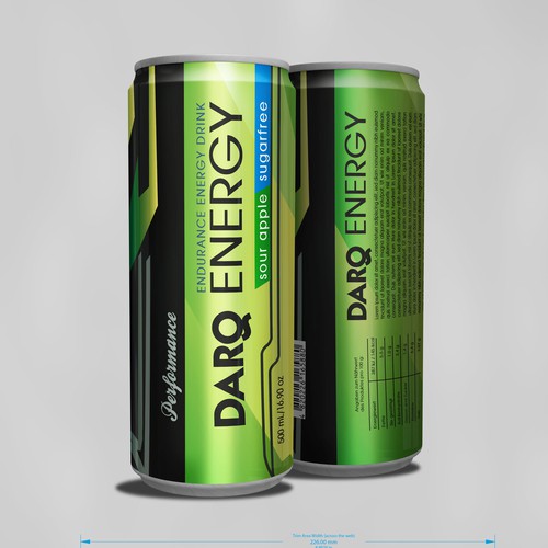 Energy label with the title 'drink'