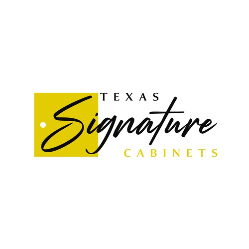 Cabinet design with the title 'Texas Signature Cabinets Logo'
