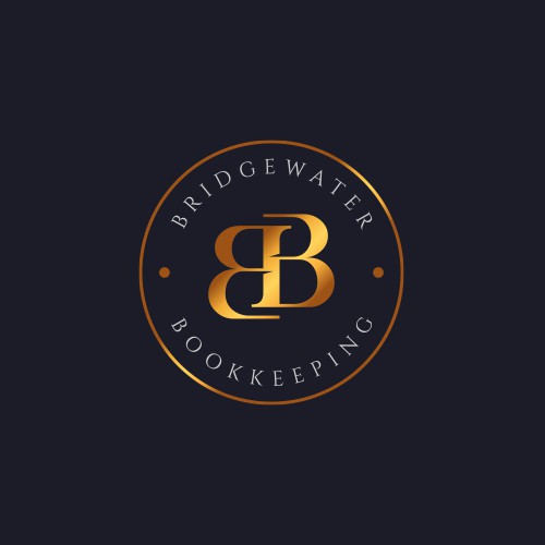 Bookkeeping logo with the title 'A creative logo named BRIDGEWATER BOOKKEEPING'