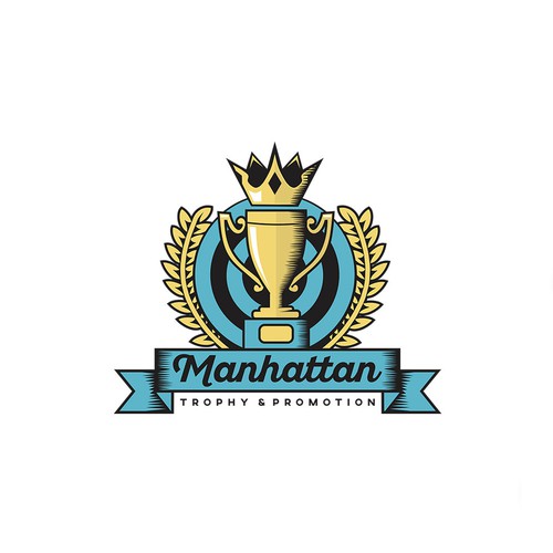 Medal logo with the title 'Concept for "Manhattan"'