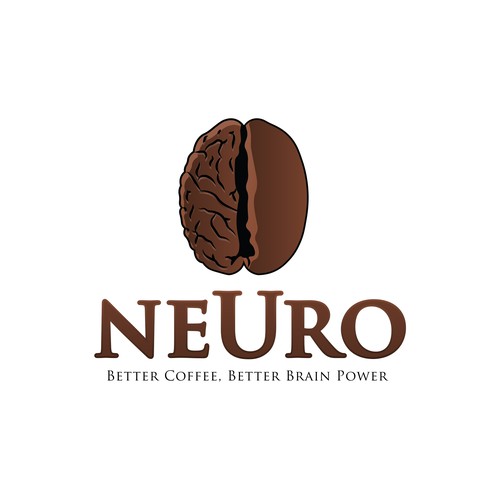 Thinking design with the title 'Logo concept for brain enhancing coffee'
