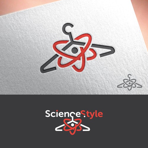 Atom design with the title 'Logo for clothing brand'
