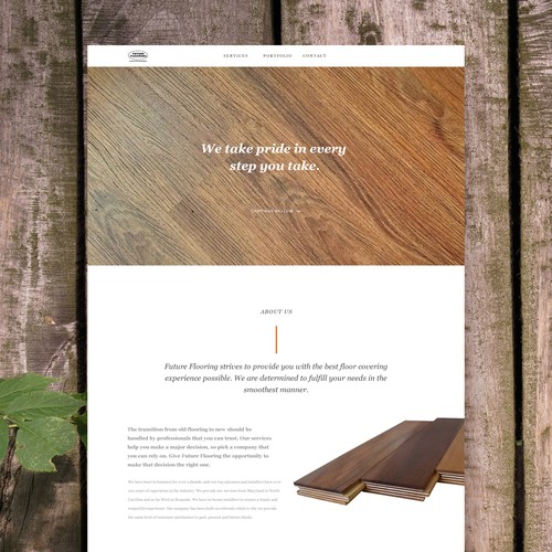 Floor design with the title 'Website Design for a Flooring Company'