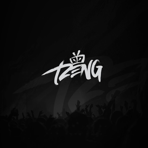 Typography brand with the title 'Chinese logo character for TZENG'