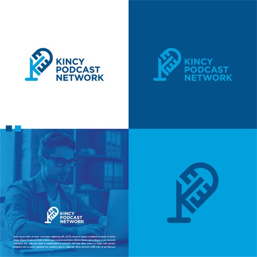 Microphone logo with the title 'Kincy Podcast Network logo'