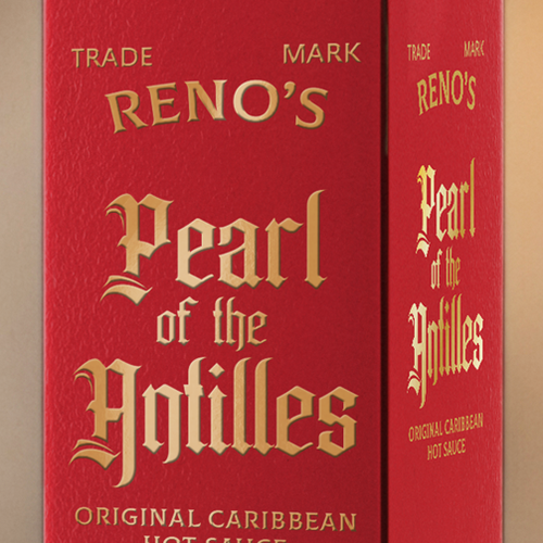 Spice packaging with the title 'Box design for a Caribbean Hot Sauce'