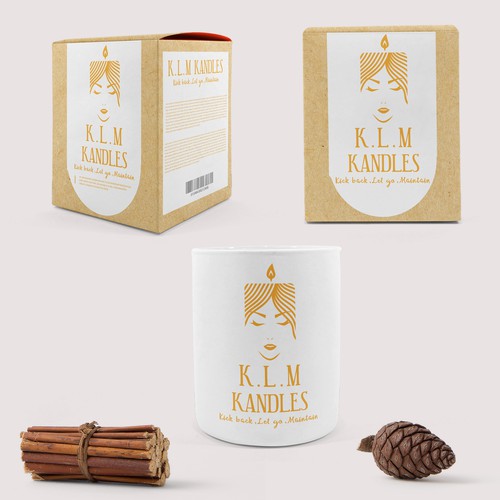 Sketchbook logo with the title 'K.L.M KANDLES'