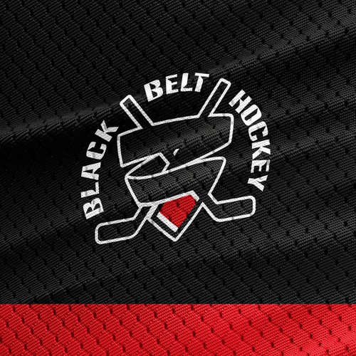 Jiu-jitsu logo with the title 'Black Belt Hockey Logo'