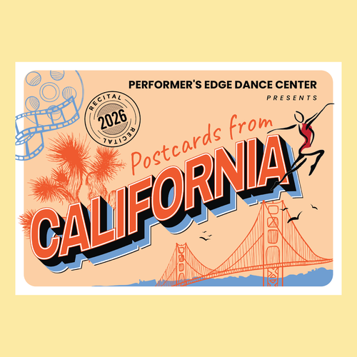 California design with the title 'Recital 2026 Logo'