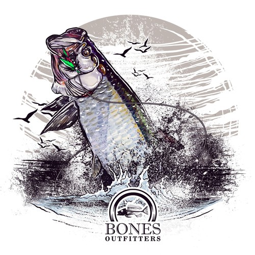 Fishing t-shirt with the title 'tarpon fish'