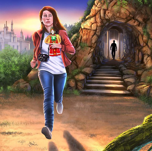 Digital artwork with the title 'Run'