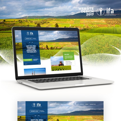 Green website with the title 'IFA'