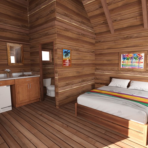 Wood texture design with the title 'Interior'