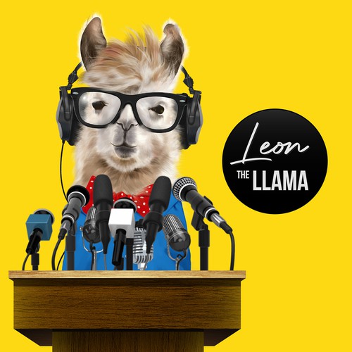 Podcast cover artwork with the title 'Animal Illustraton (Llama)'