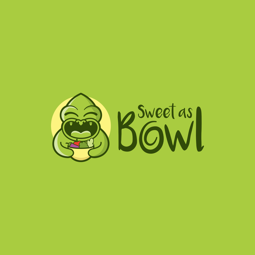 Emoji logo with the title 'Fun logo for vegetarian'