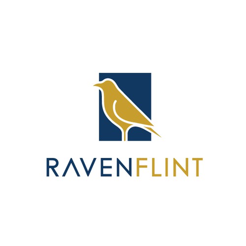 Raven logo with the title 'RavenFlint - Business Logo'