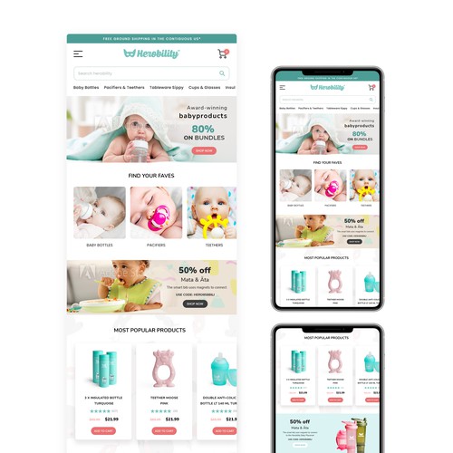 Mobile website with the title 'herobility'