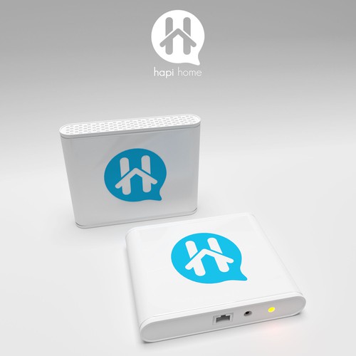 Blender 3D design with the title 'Hapi home concept'