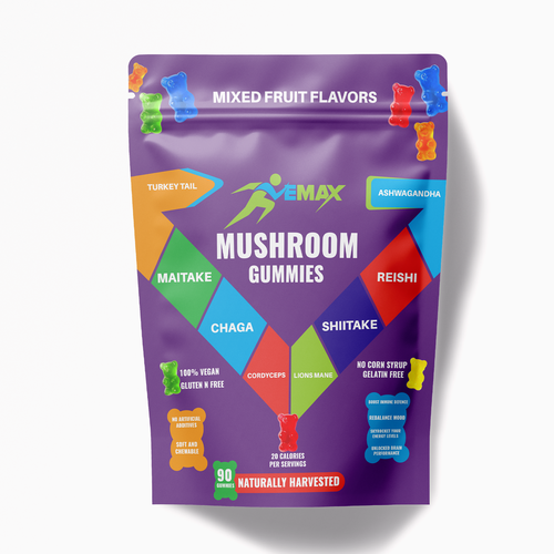 Gummy packaging with the title 'Gummies Packaging Design'