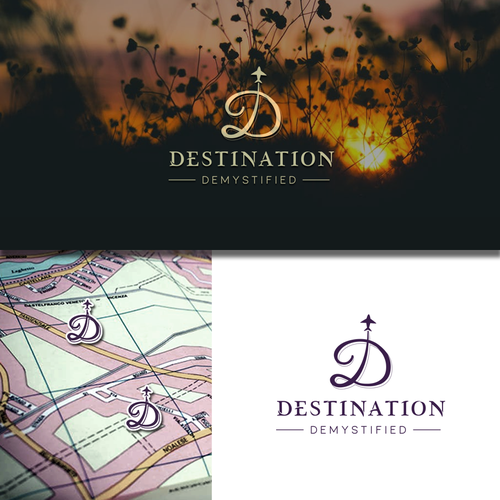 D logo with the title 'Luxurious Logo for Destination Demystified'