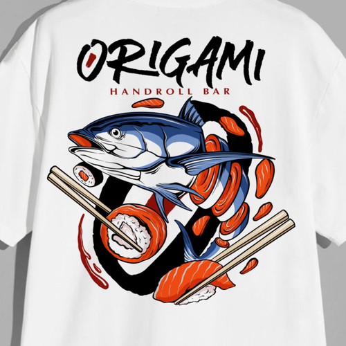 Sushi bar design with the title 'Sushi bar design'