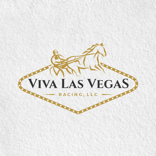 Race horse  logo with the title 'Viva Las Vegas for Harness Racing'