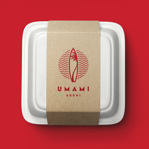 Typographic design with the title 'Logo for a sushi restaurant'