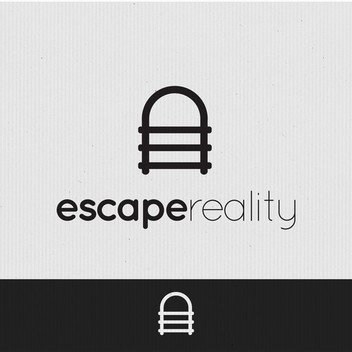 Ladder design with the title 'Escape Reality Logo design'