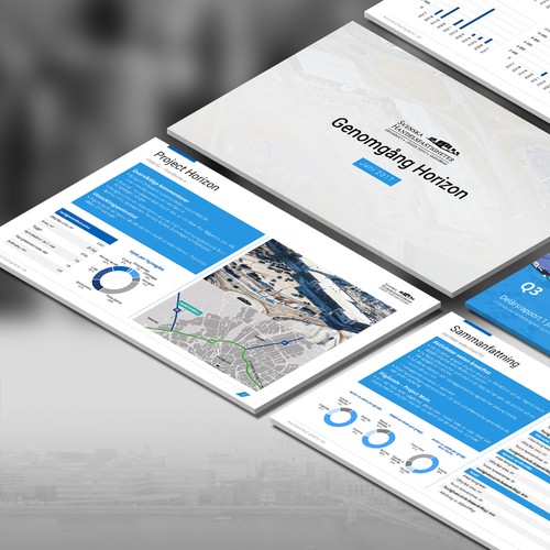 Pitch deck design with the title 'Clean Business Pitch Deck'