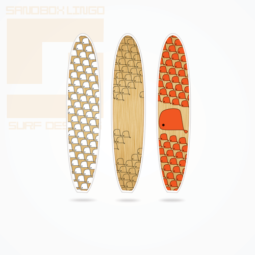 Paddle board design with the title 'Paddle Board designs'