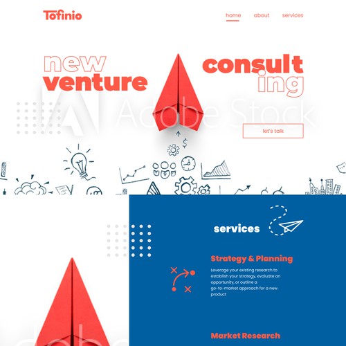 Paper plane design with the title 'The Launch'