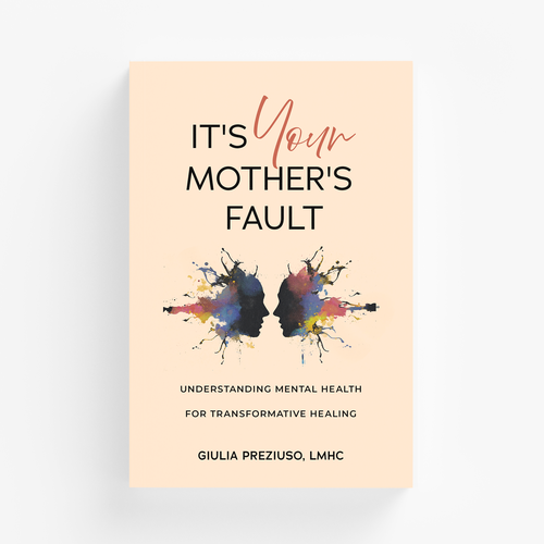 Inspirational book cover with the title 'Book cover design about Mental Health Healing'