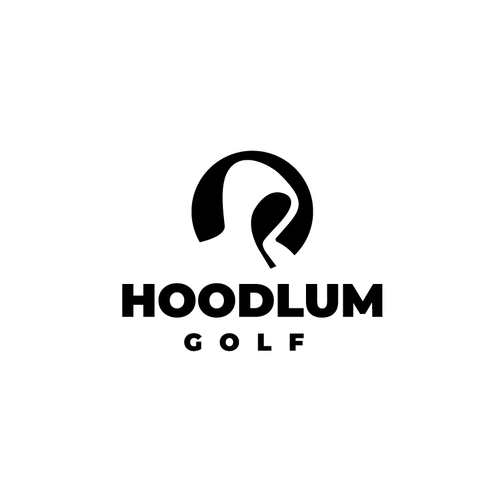 Golf logo with the title 'Hoodlum Golf'