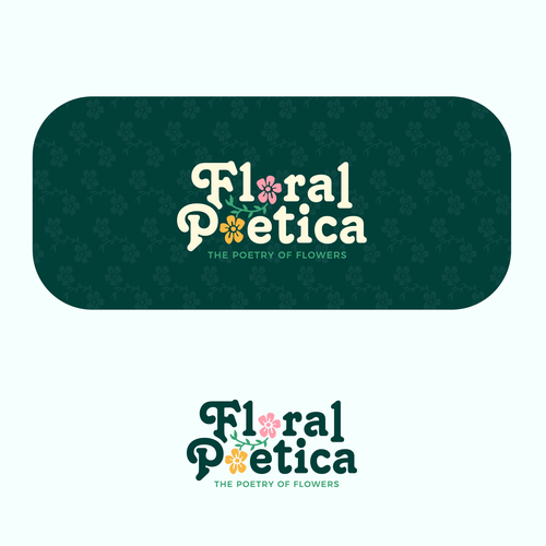 Floral logo with the title 'Floral Poetica'