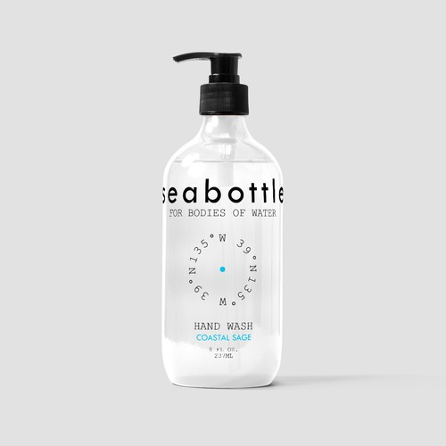 Contemporary label with the title 'California based cosmetic company packing idea.'