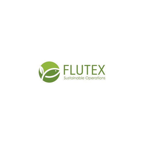 Sustainable logo with the title 'FLUTEX'