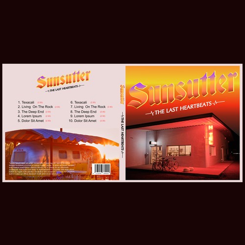 Vinyl record design with the title 'music album contest entry'