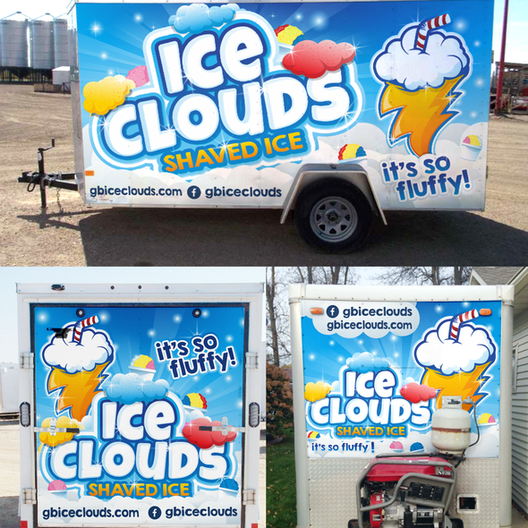 Wrapping design with the title 'ice clouds'