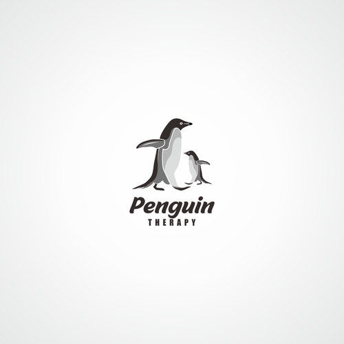 Fauna design with the title 'penguin'