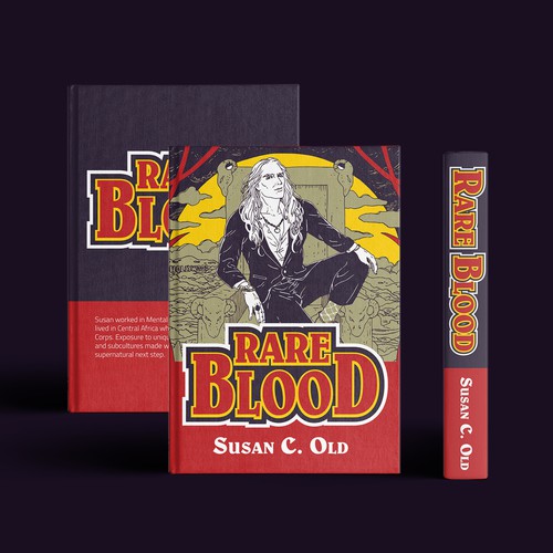 Vampire book cover with the title 'Vampire romance book cover using supplied art'