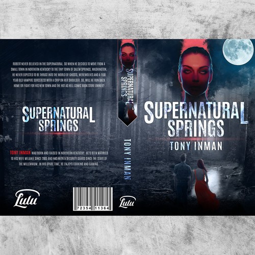 Vampire book cover with the title 'Book Cover Design Entry'