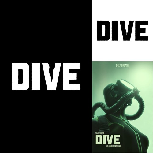 Horror logo with the title 'Retro b-movie logotype for horror flick'