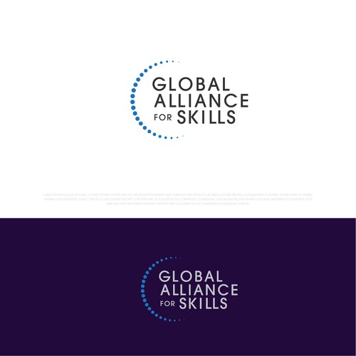 Global design with the title 'Global Alliance for Skills logo'