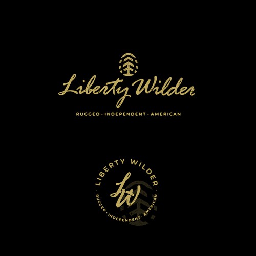 Footprint design with the title 'Logo for Liberty Wilder clothing brand'