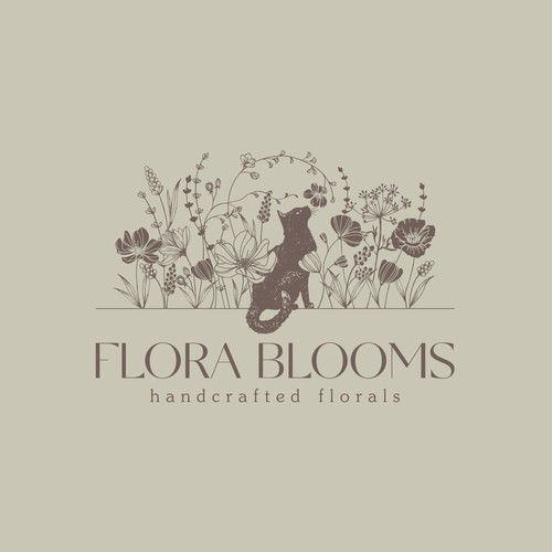 Logo with the title 'high end floral arrangements'