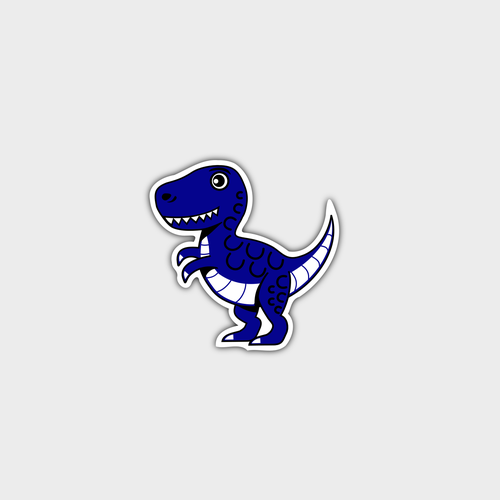 Dinosaur logo with the title 'T-Rex dinosaur logo for a clothing brand'