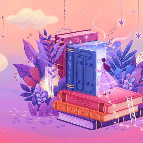 Book artwork with the title 'Design a page for 99D 2023 calendar - New year, same dreams, fresh starts.'