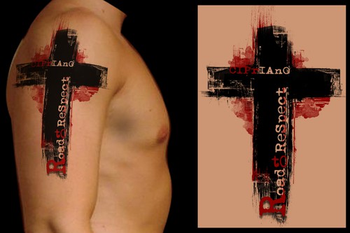 Tattoo artwork with the title 'Cros Tattoo Design'