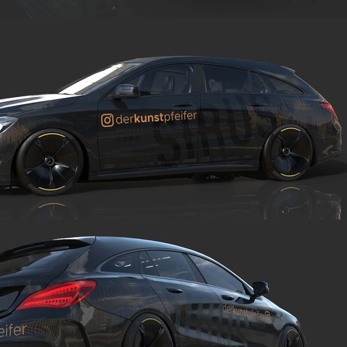 Mercedes design with the title 'Car wrap - musician'